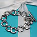 Tiffany Sterling Square Box Cushion Link Toggle 61/2 Bracelet