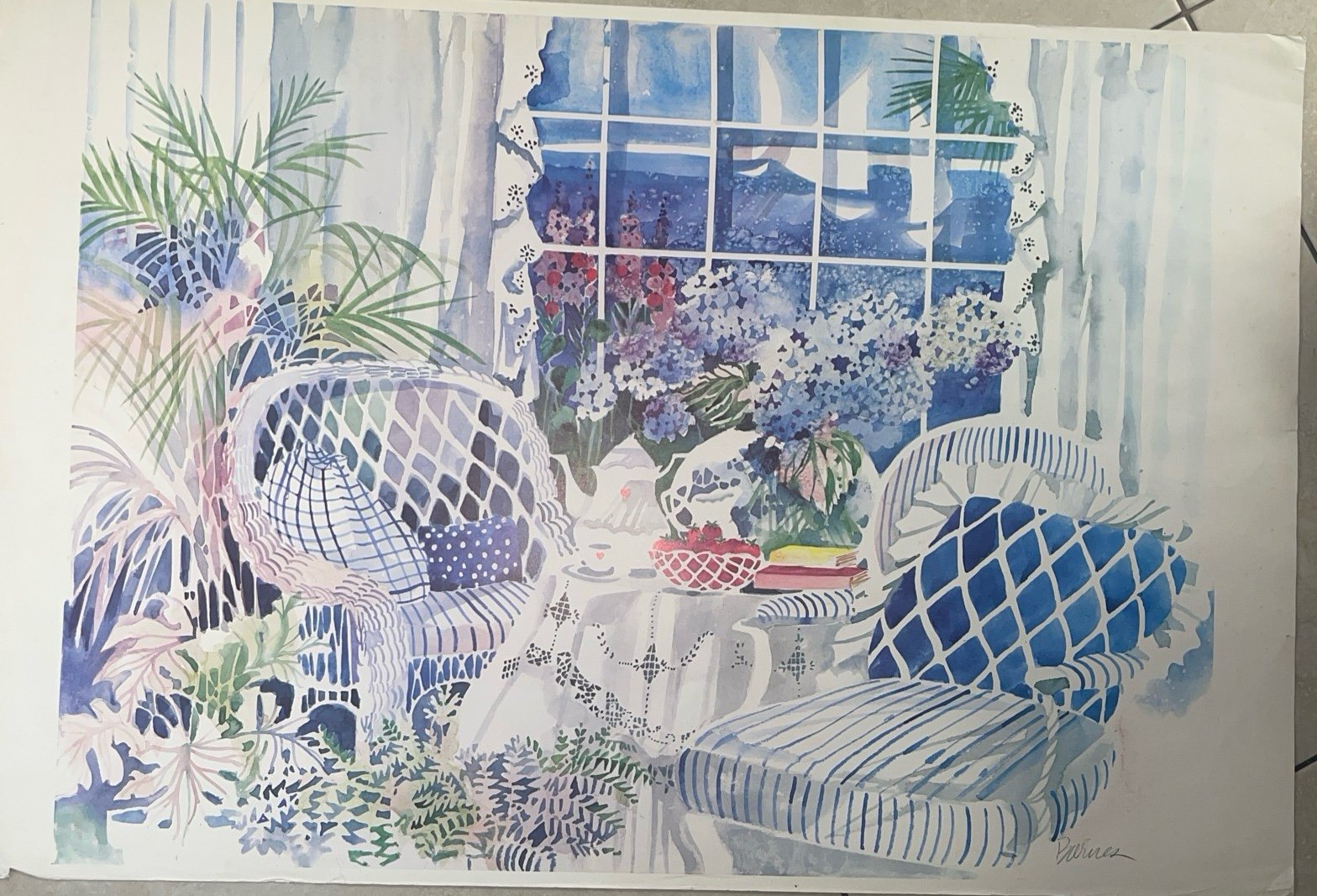 Barnes Signed Lithograph