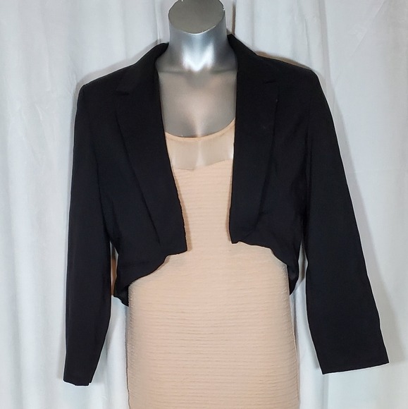 Custom cropped Larry Levine Black Blazer