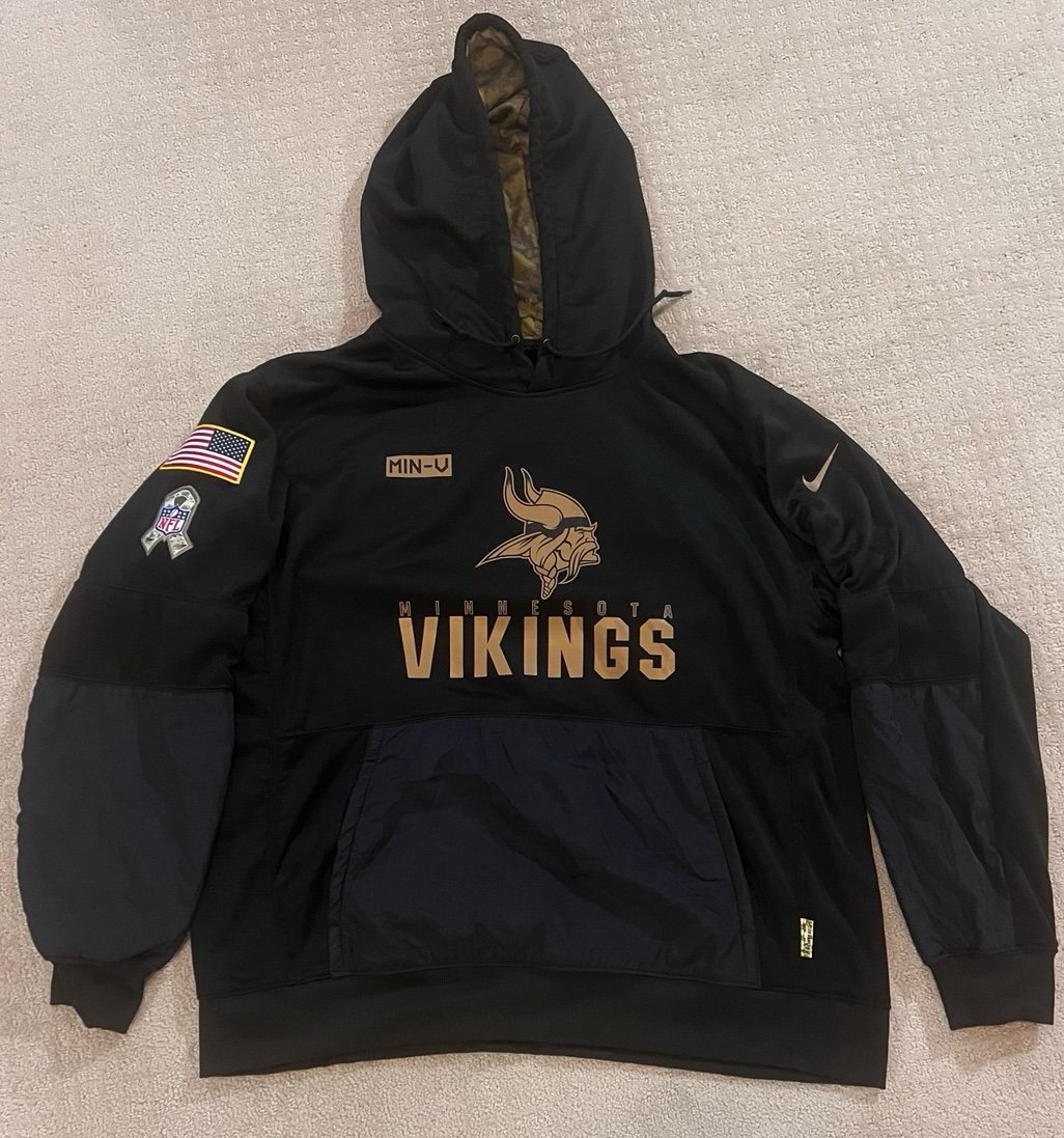 Authentic Nike Minnesota Vikings NFL Salute To Service Men’s Hoodie Size XXL