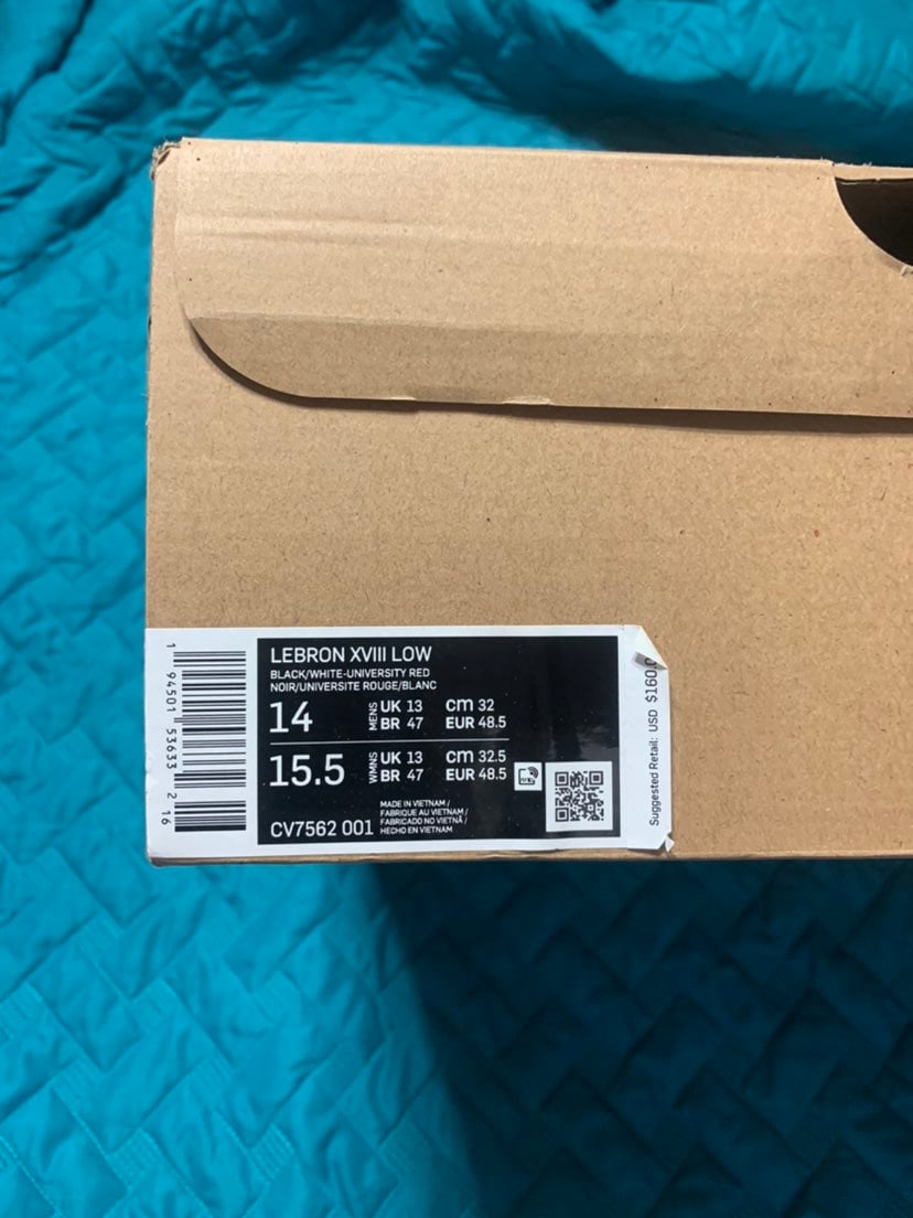 Nike Lebron XVIII Low Size 14 New