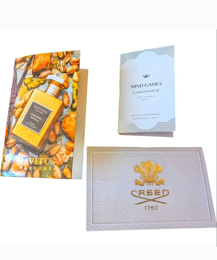 Creed, Mind Games, Navitus parfums samples lot