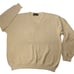 Peru Unlimited Men's V Neck Sweater Baby Alpaca Wool Size Large Beige Tan Sand