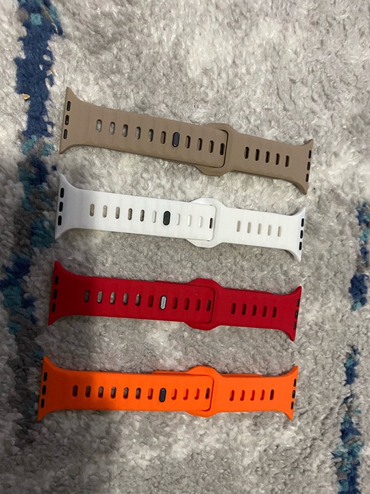 Only Band - Set of 4 Soft Silicone Strap For Apple Watch Band 38mm 40mm 41mm