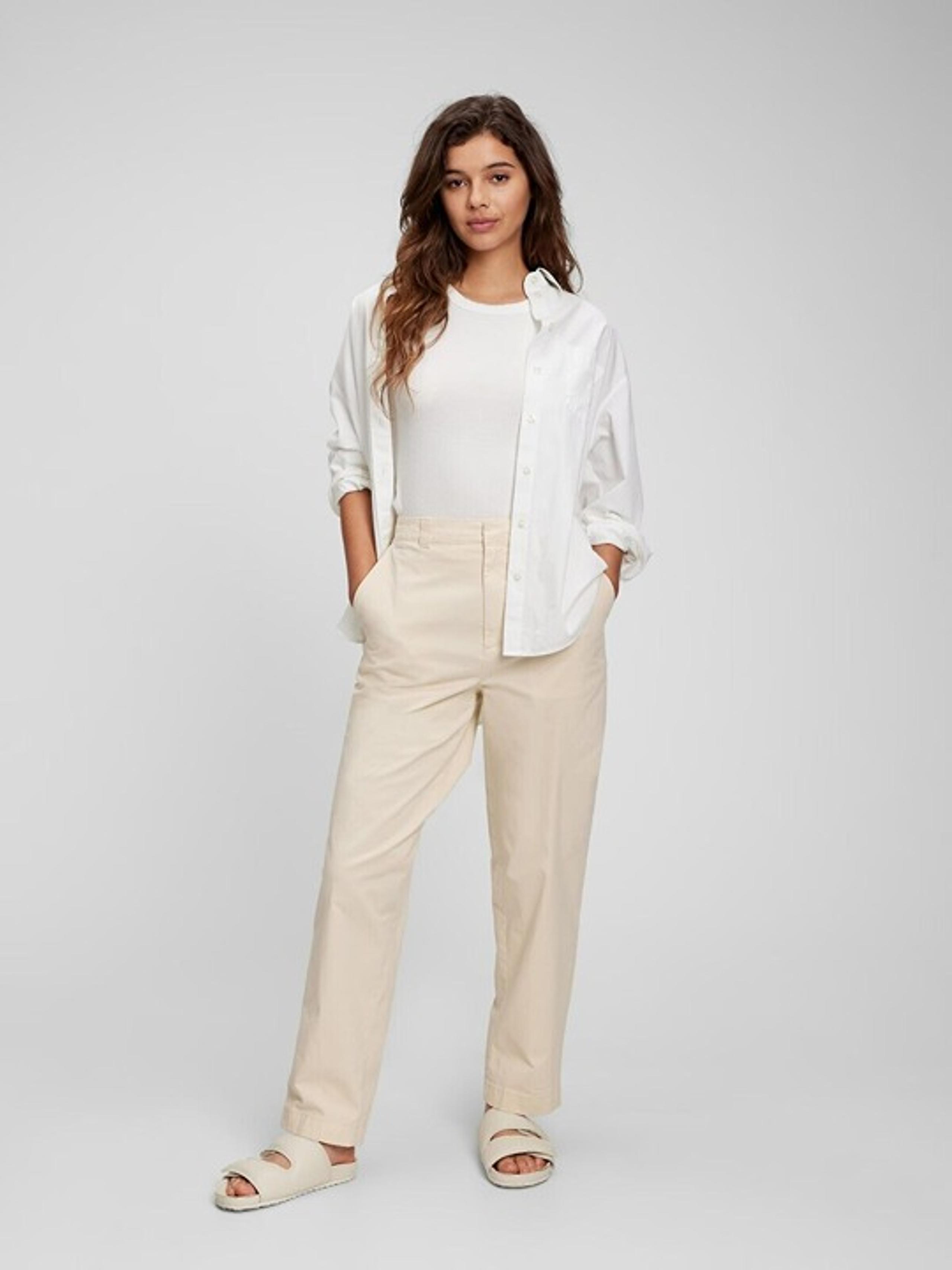 Gap Plus Size 20 Tall Straight Up Khaki Chino Pants in Birch Beige