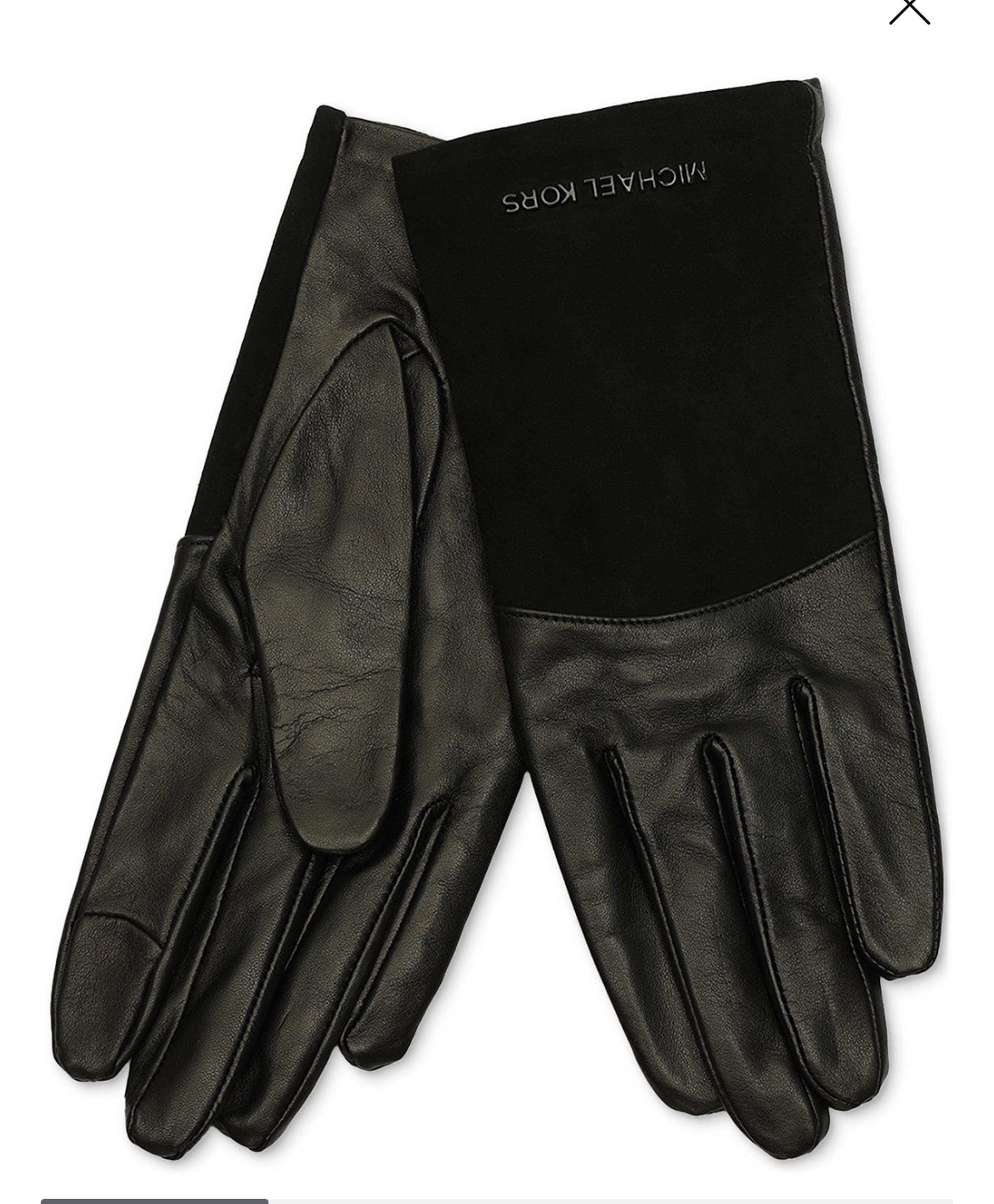 Michael Kors Leather and suede Gloves size small