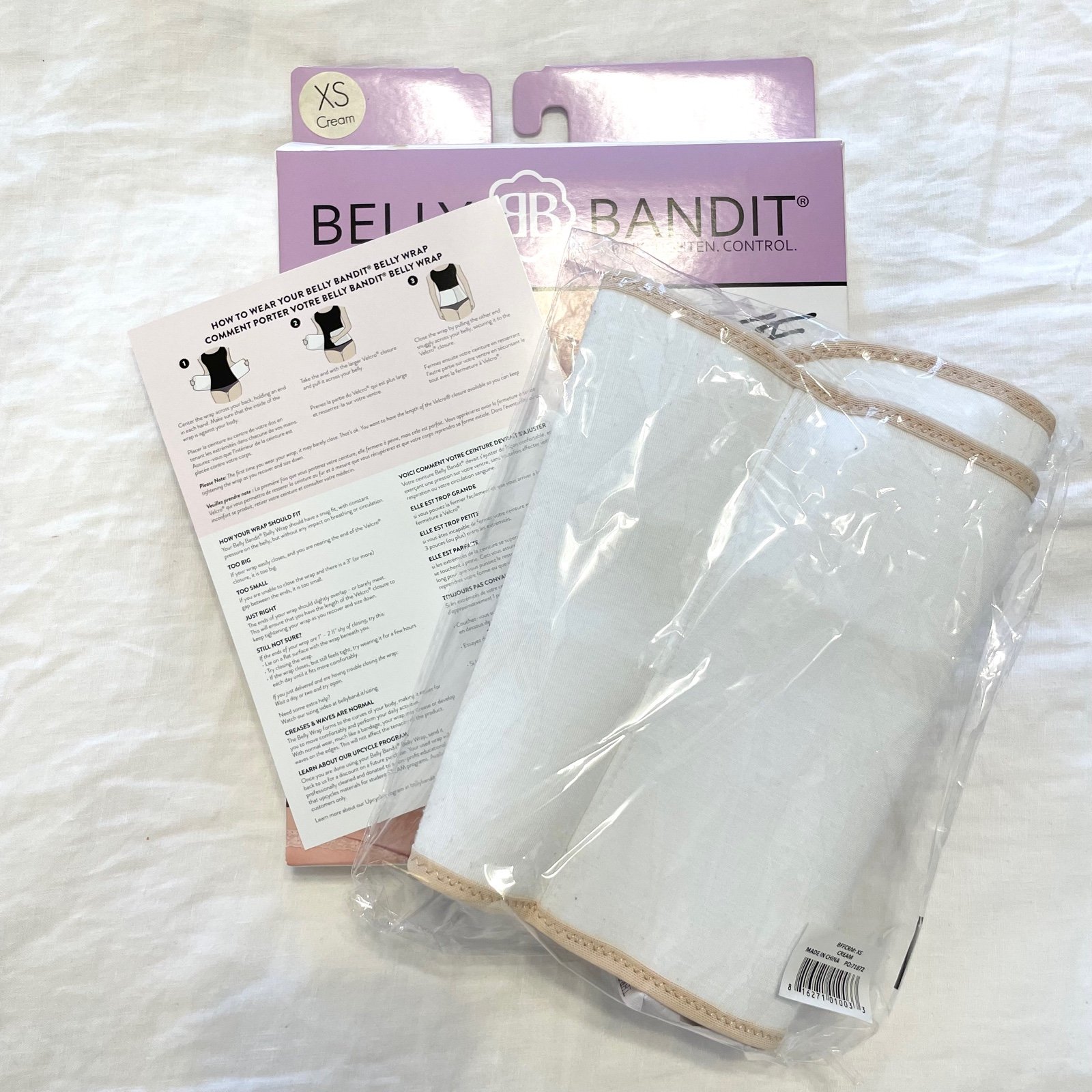 BELLY BANDIT® B.F.F. Belly Wrap - XS cream