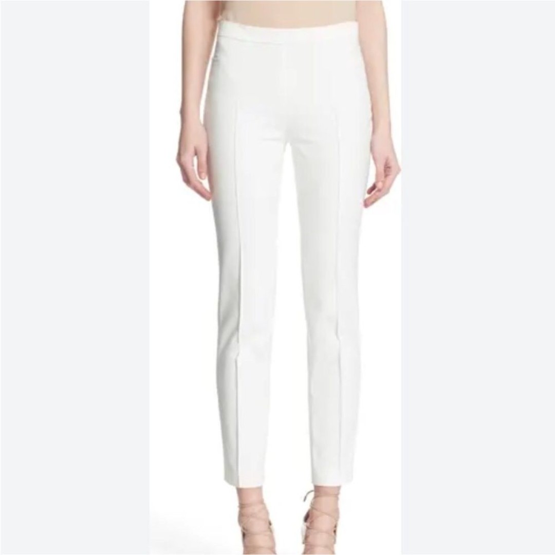 Akris Punto Franca Crop Pants Size 10 Women In Cream Cotton Blend Preppy