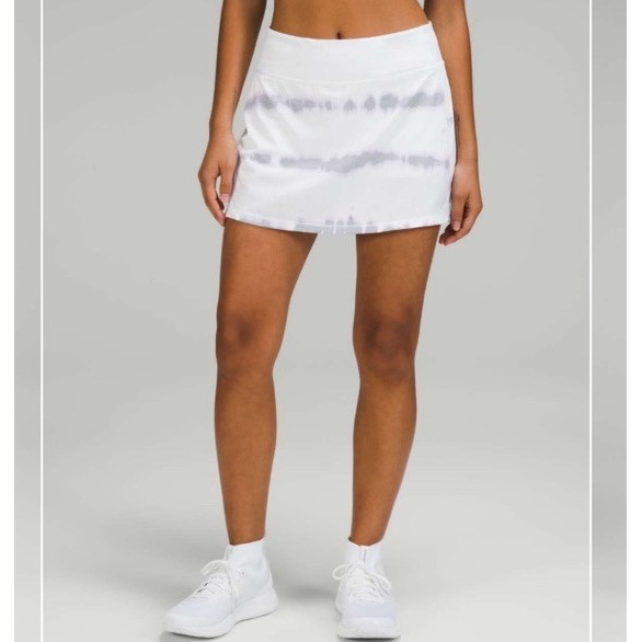 NEW Lululemon Pace Rival Mid-Rise Skirt *Long Size 12 Transverse Lilac Multi