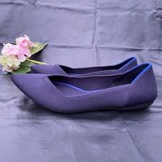 Rothy’s The Point Women US W 7 Maritime Navy Blue Luxury Flats Shoes