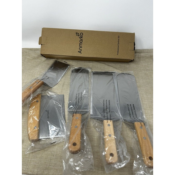 Anmarko Professional Metal Spatula 2 And 3 Piece Set Stainless Steel
