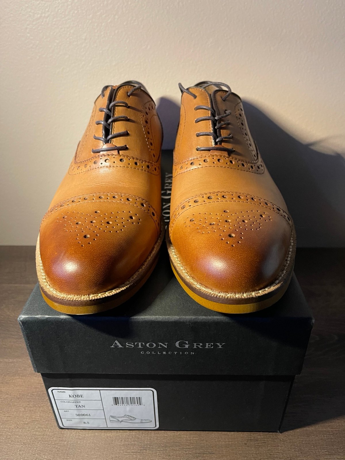 Aston Grey Collection Kobe Men’s Size 8.5 Tan 500061