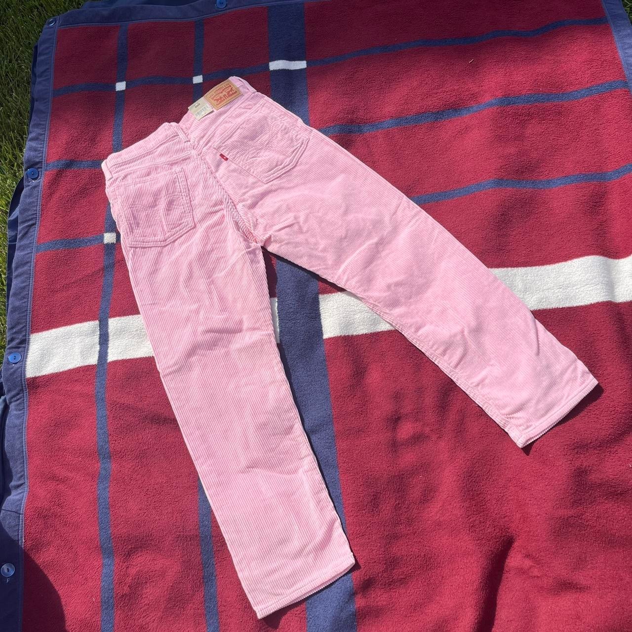 pink corduroy high rise pants Levi's wedgie straight Women’s 29x28 NWT