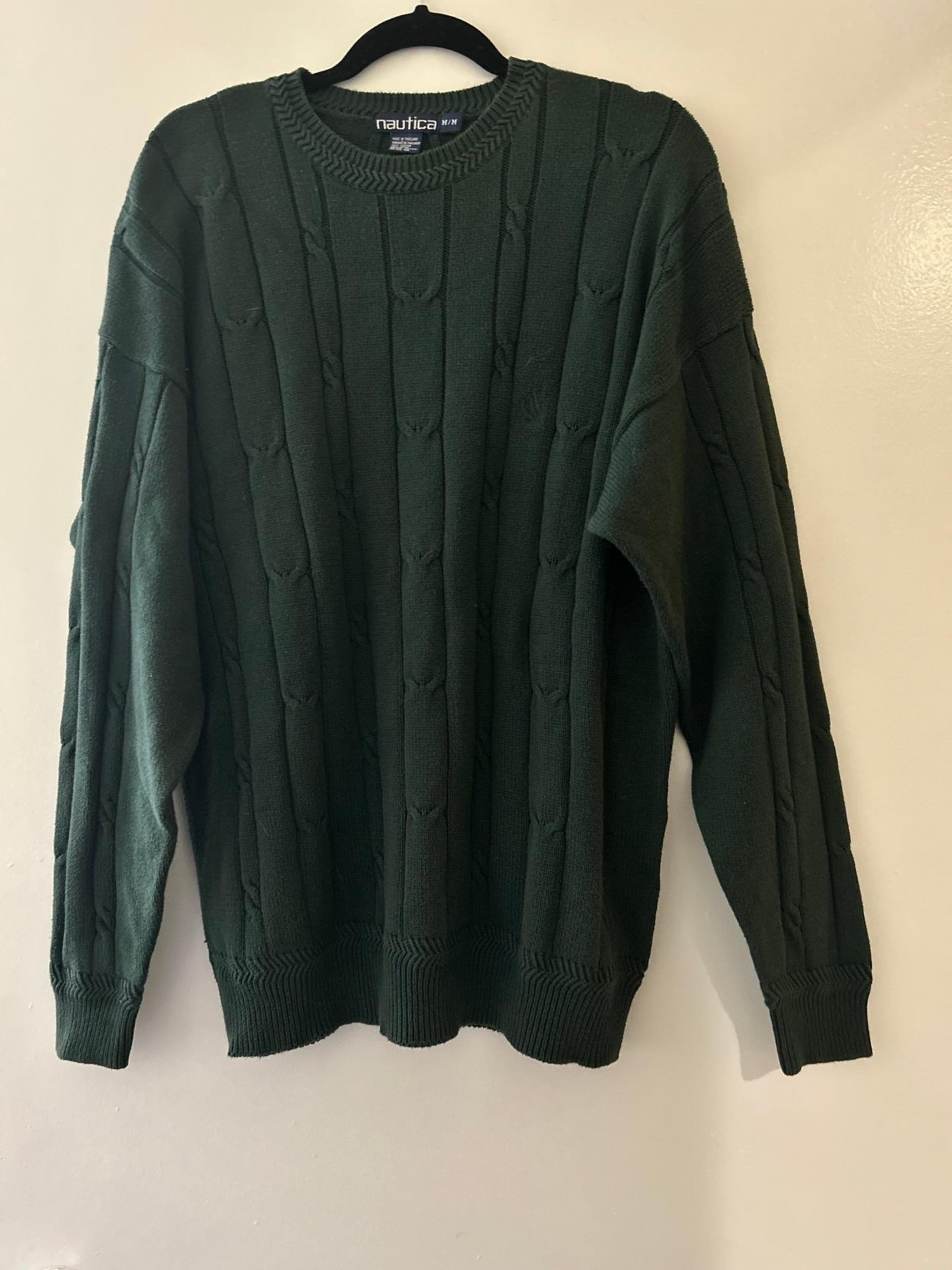 green sweater - Nautica