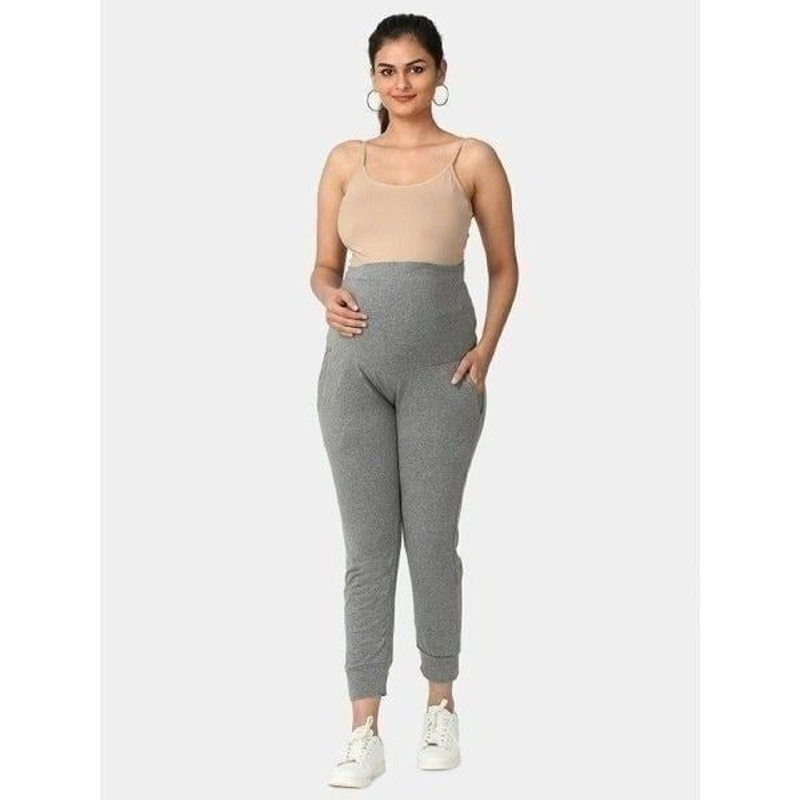 Bump Start By Motherhood Womens Gray Elastic Waist Carrot Legging Size Medium