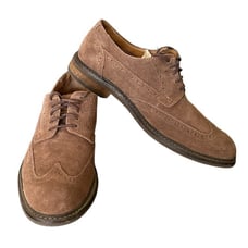 Vionic Mens Bowery Bruno Suede Wingtip Dress Shoe Taupe Brown Size 10.5 43.5 EU