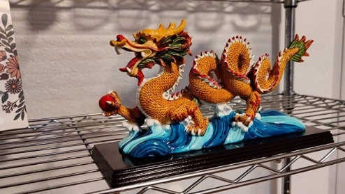 11 Inch Large Chinese Feng Shui Dragon Statue Feng Shui Decor Home Decoration