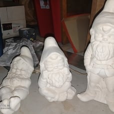 Three porcelain knowns ready for painting