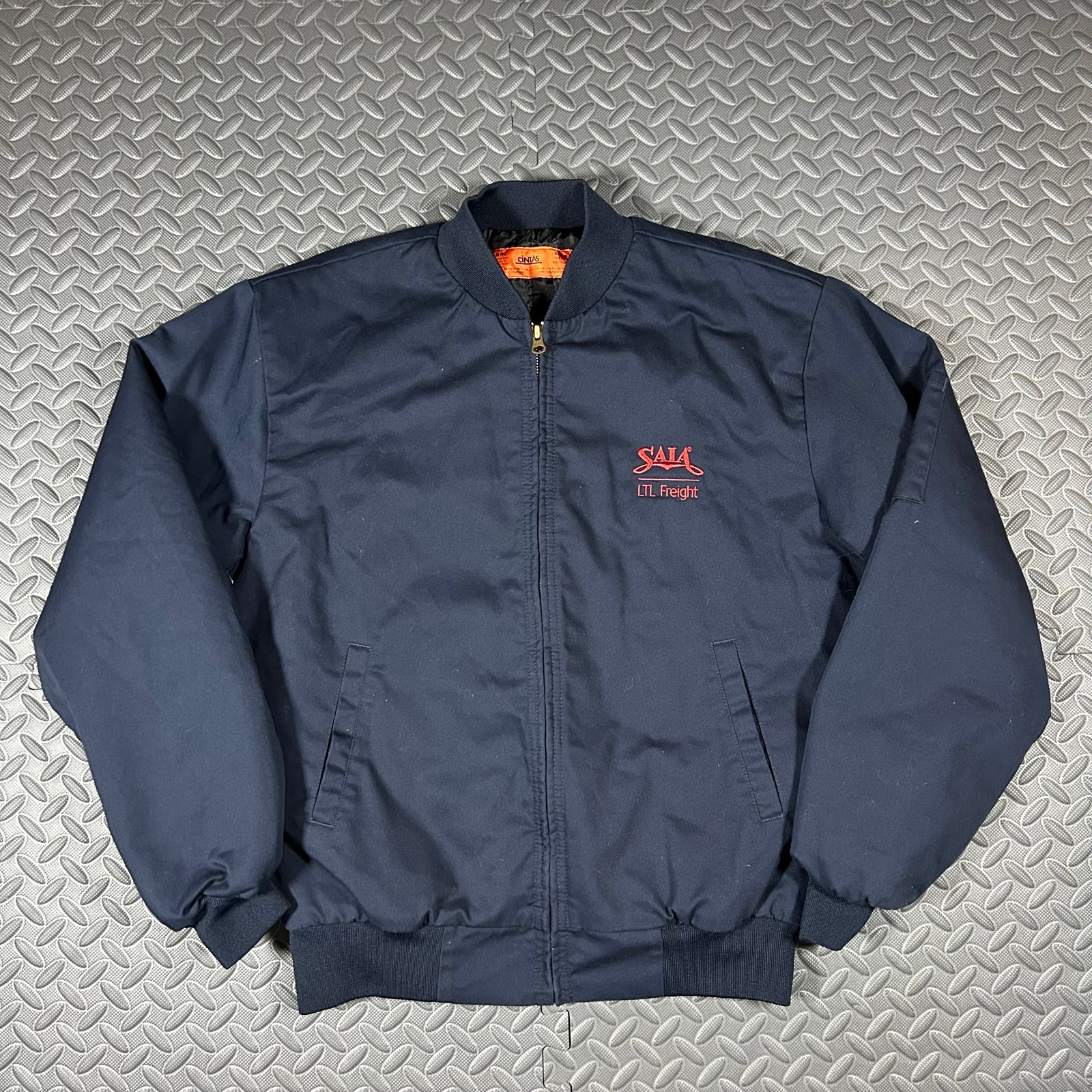 Vintage Cintas Navy Workwear Bomber Jacket Size Medium