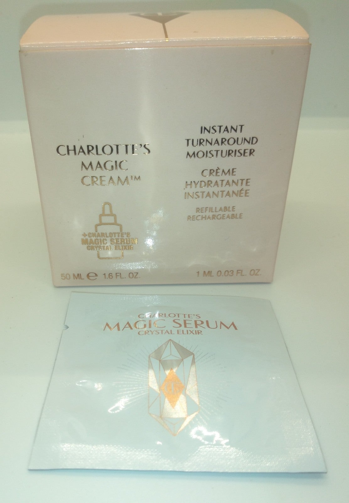 Charlotte Tilbury Magic Cream 1.6 Fl Oz. w/Magic Serum sample 1ml