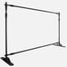 8x10Ft Banner Stand Heavy-Duty Backdrop Telescopic Adjustable Repeat Step