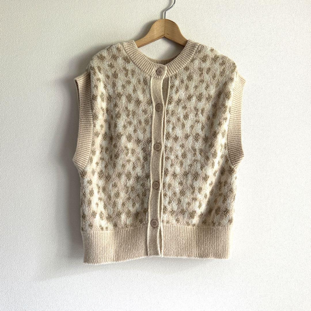 Jacquard 2WAY Knit Vest, United Arrows