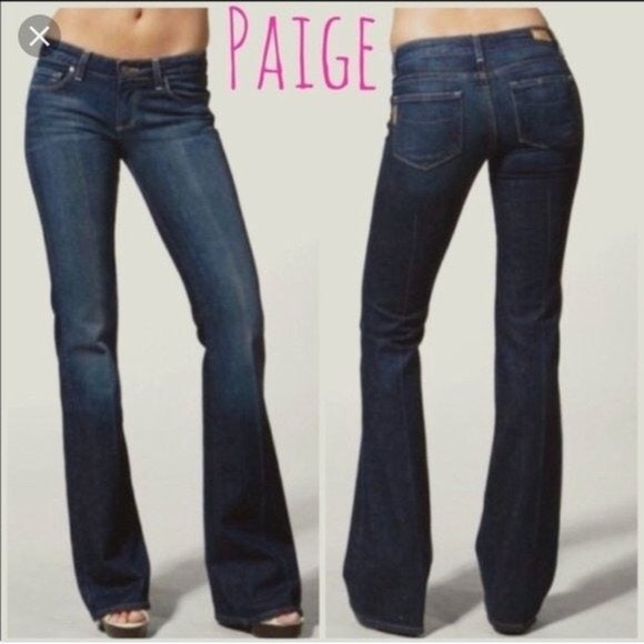 PAIGE Canyon Flare darkwash jeans flare style size 28