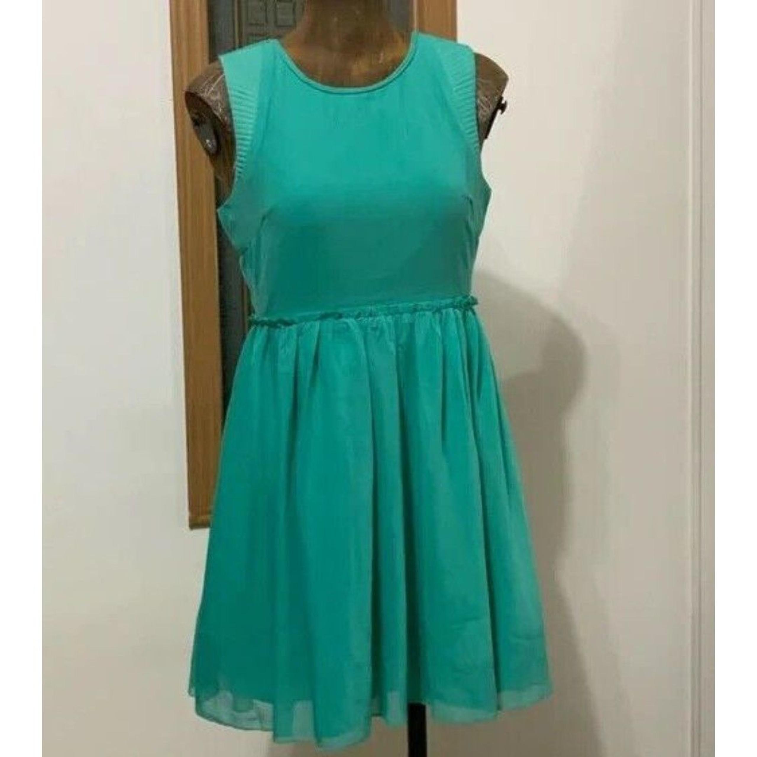 Esley Mini Green Dress Women's Small Short Sleeveless Tank Party Cocktail