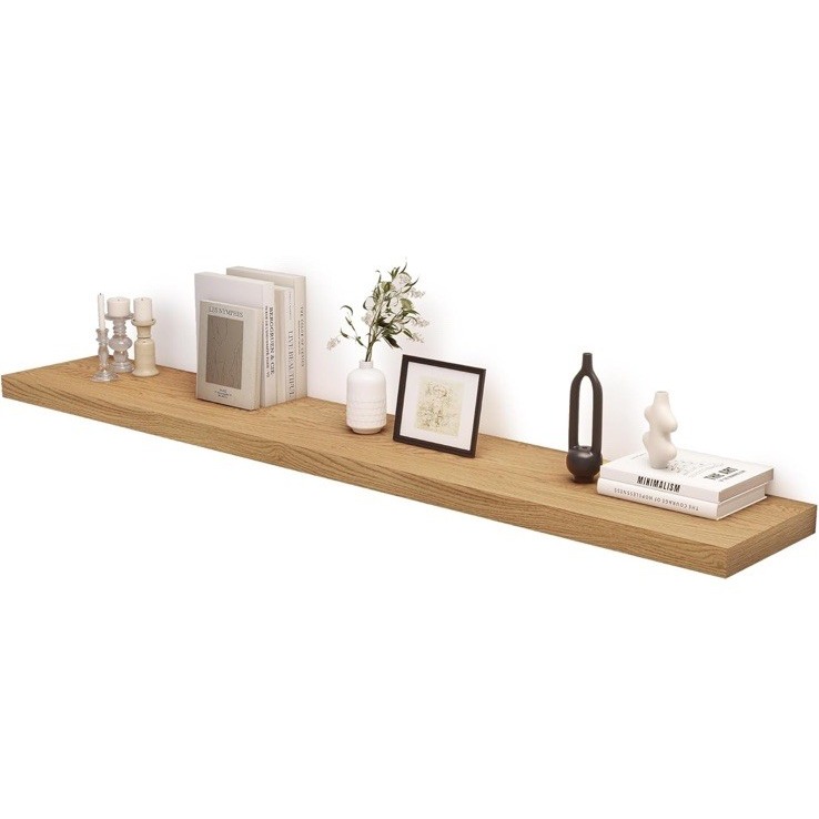 72 Inch Fireplace Mantel Shelf, Usa-Sourced Rustic Elm Wood Floating Shelves Wal