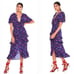La Maison Talulah The Yearning Ruffle Midi Dress Purple Floral Romantic Boho S