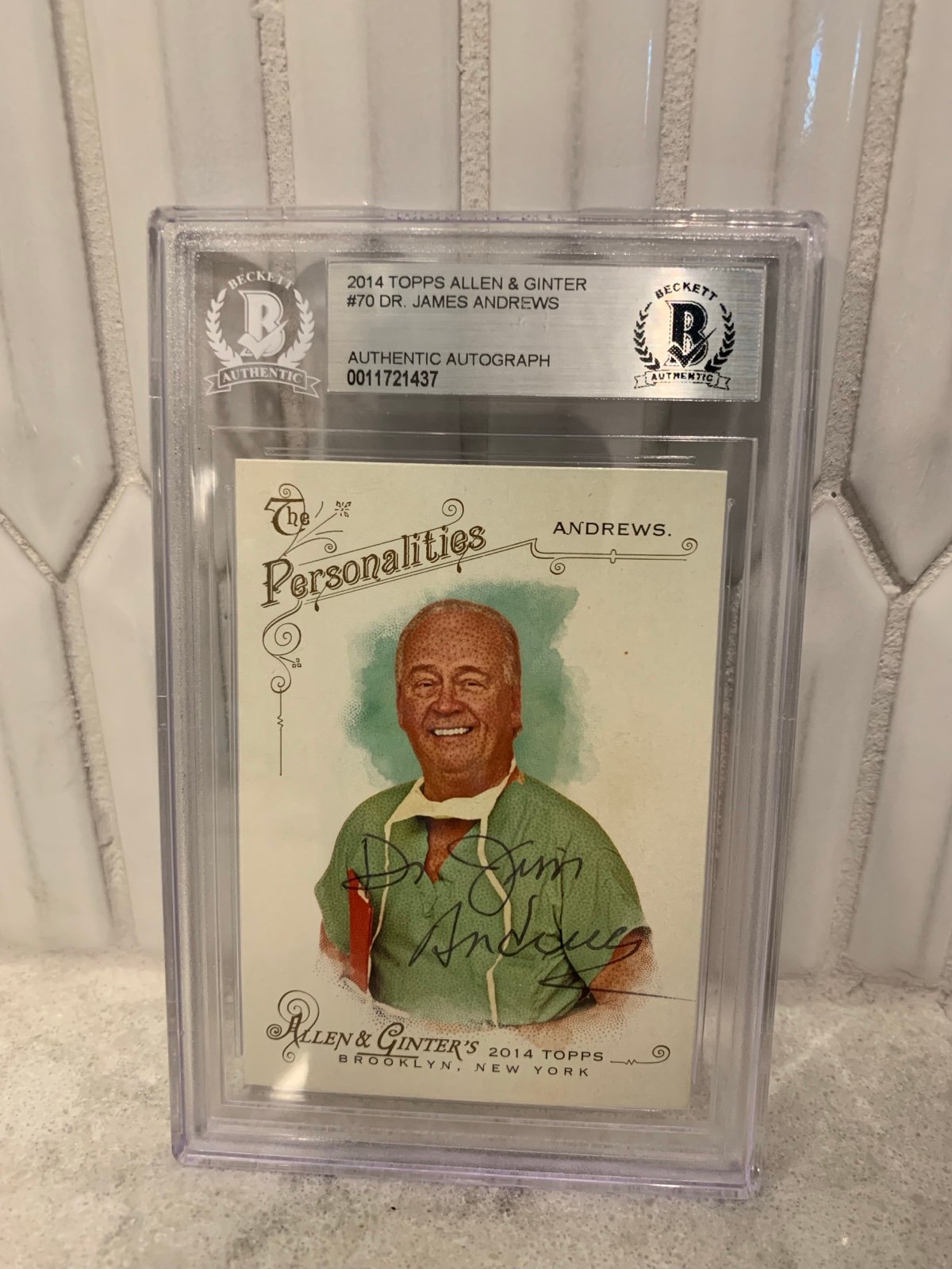 2014 Topps Allen & Ginter Dr James Andrews Autograph BAS Authentic Auto Beckett