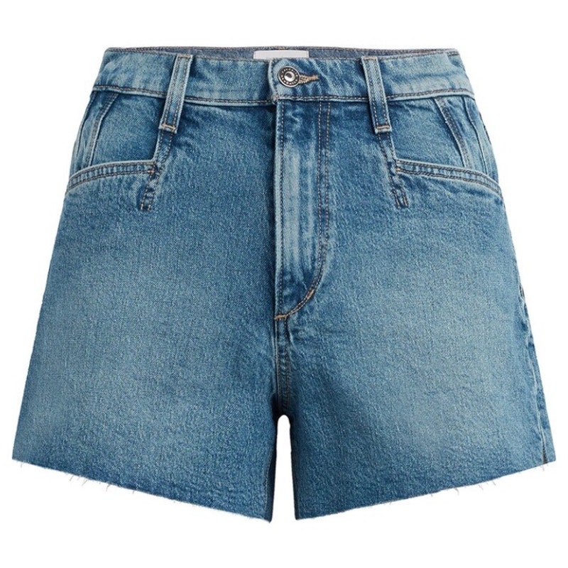 Favorite Daughter Blue Jordie Super High Rise Cut Off Denim Short Women's 28 NWT