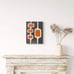 Mid Century Modern Unique Geometric Abstract Painting on Canvas Original Artwork