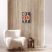 Mid Century Modern Unique Geometric Abstract Painting on Canvas Original Artwork