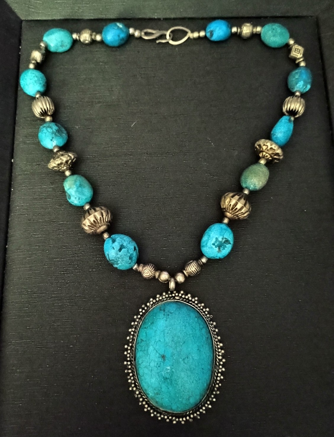 Necklace Turquoise Pendant Made in India