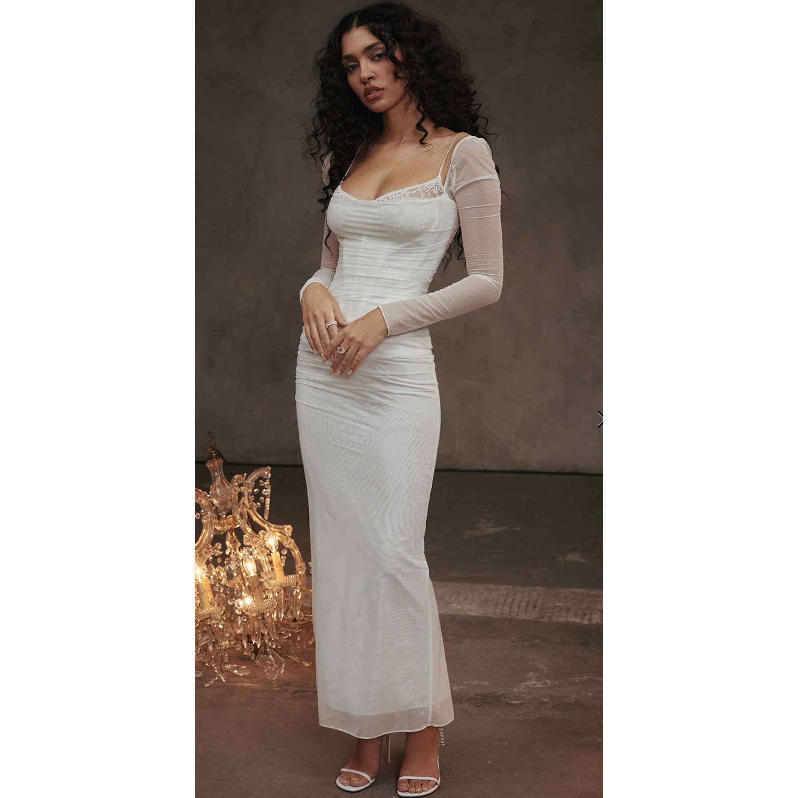 KATARINA House of CB Medium Plus (bust) WHITE MAXI DRESS USD 255