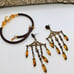 Vintage topaz color jewelry lot