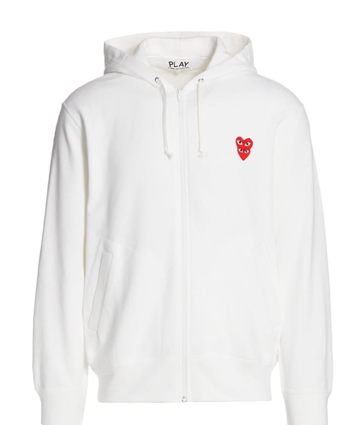 CDG double heart hoodie sweatshirt