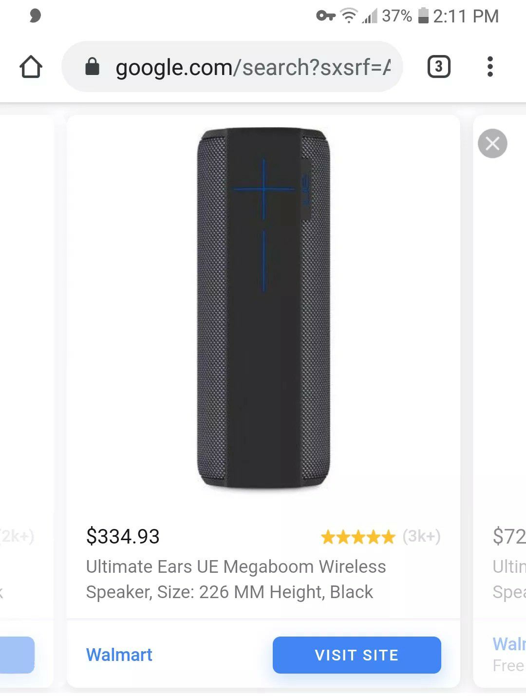 UE Megaboom Bluetooth speaker with charg
