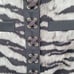 Michael Kors Tiger Striped Scoop Neck Grommet Rope Detailed Cropped Blazer Sz 0