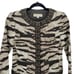 Michael Kors Tiger Striped Scoop Neck Grommet Rope Detailed Cropped Blazer Sz 0