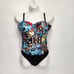 NWT Say What? Graffiti One Piece Bodysuit Underwire Bra Women's XL