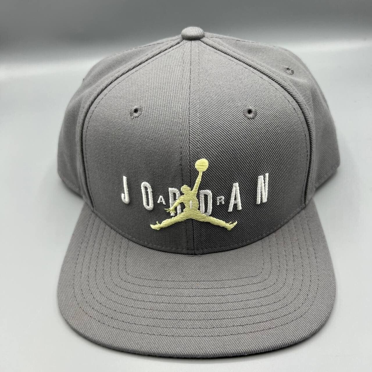 Air Jordan Hat Men Cool Gray Embroidered Logo Jumpman Snap Back Cap