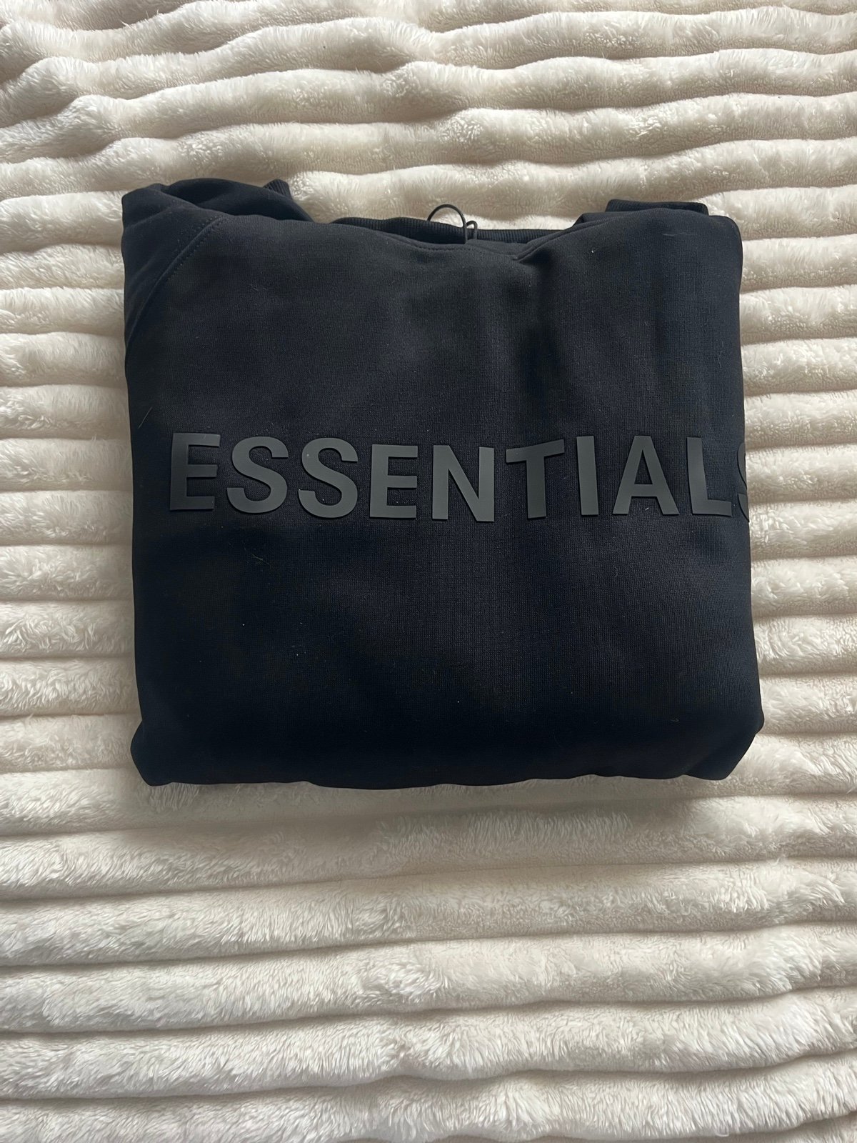m black essentials hoodie with bag and tags