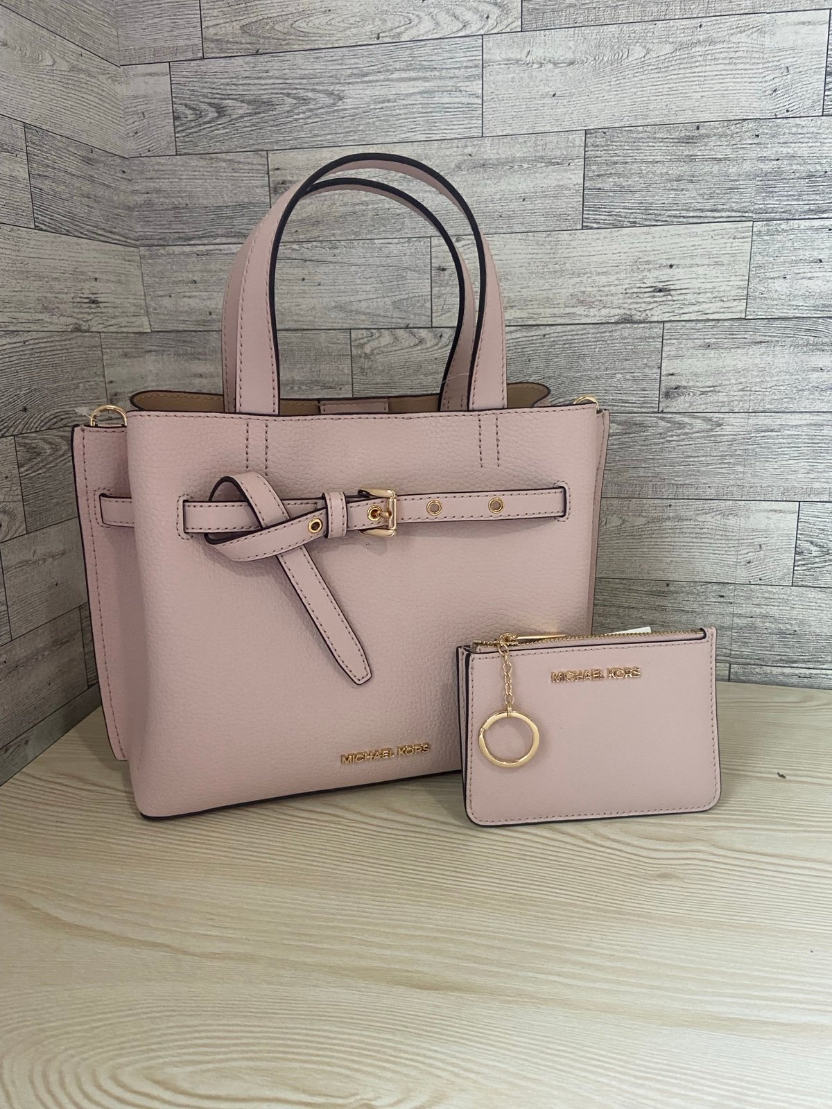 Michael kors Powder Blush Small Emilia Satchel and Coinpouch