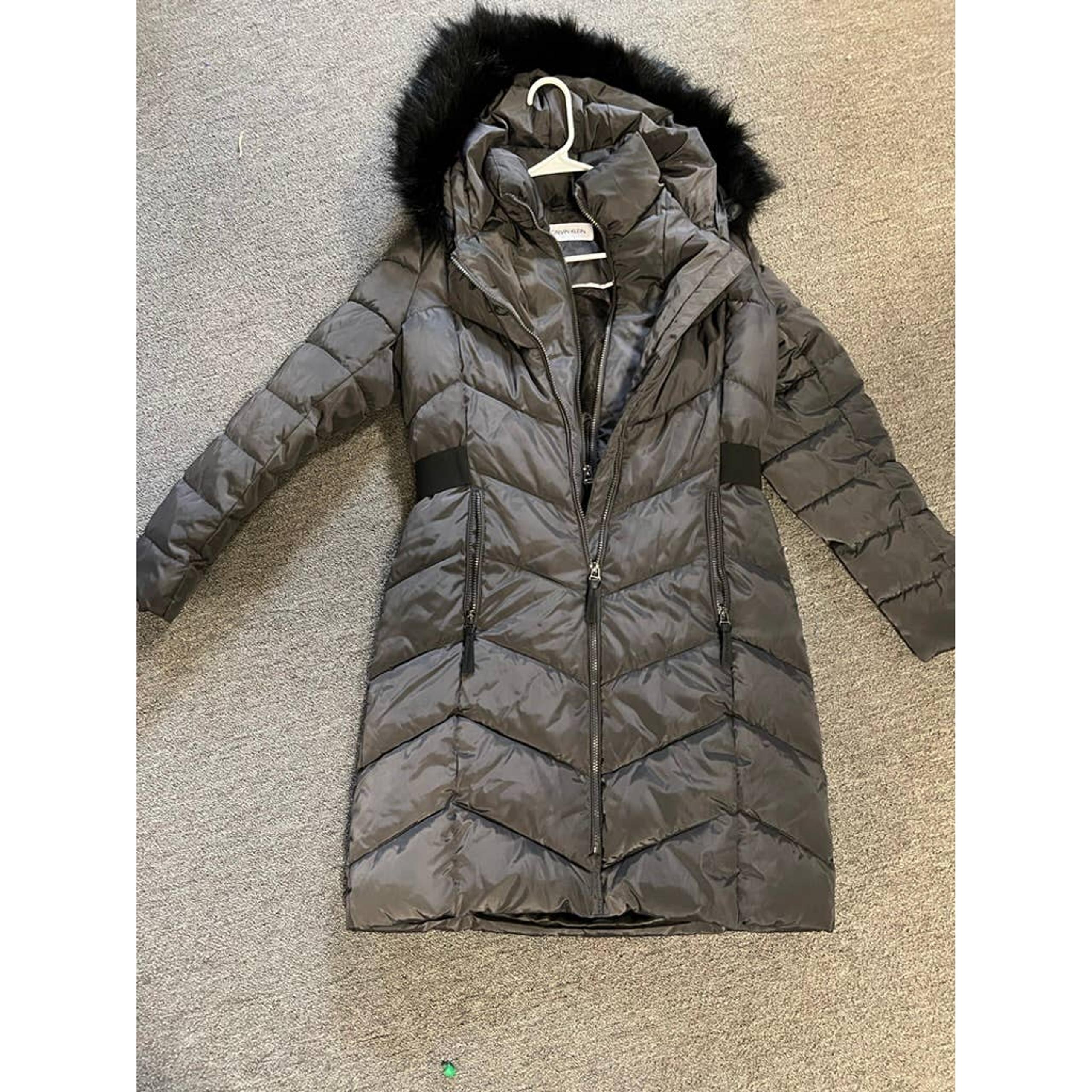 Calvin Klein Charcoal Grey Winter Parka