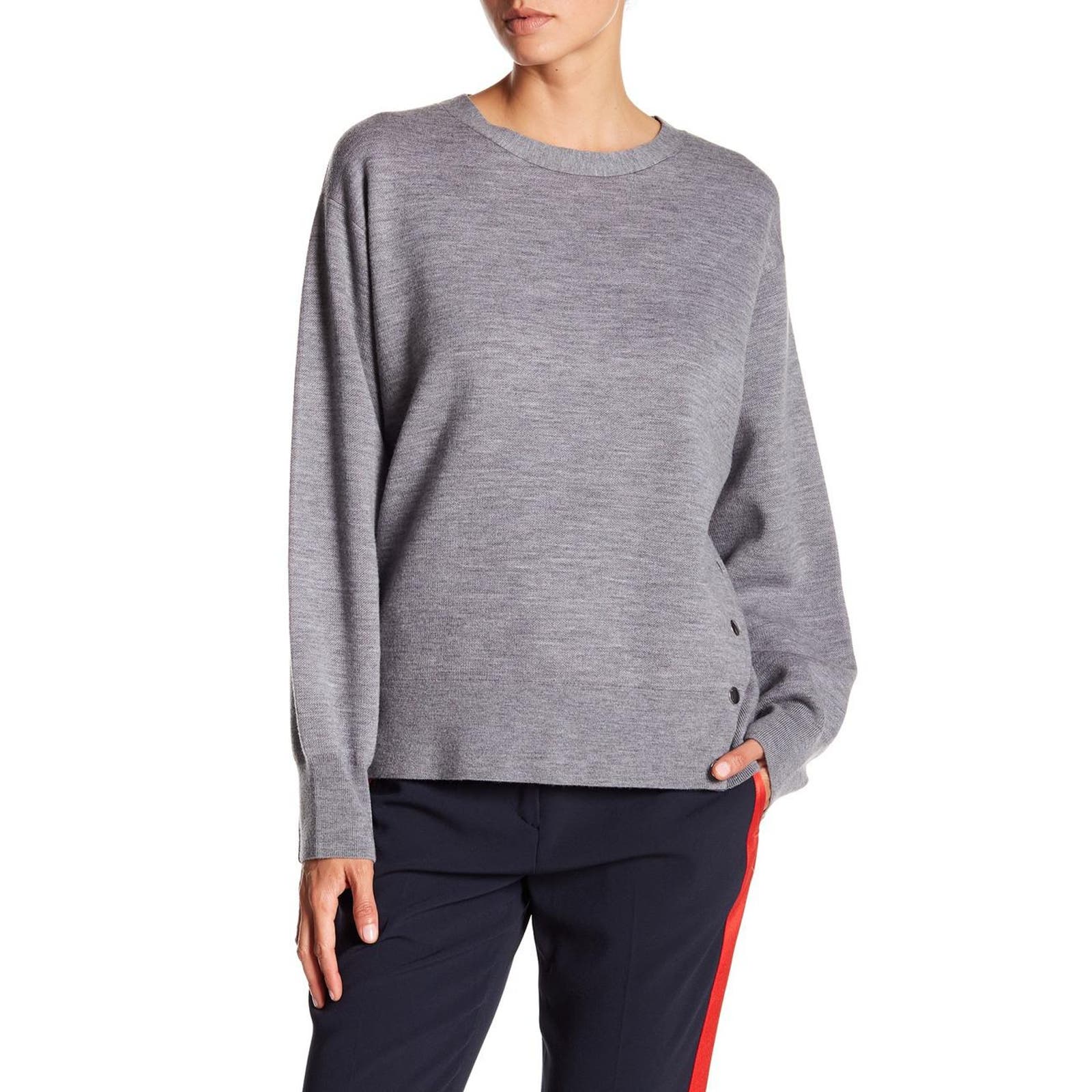 Rag & Bone Long Sleeve Side-Button Merino Wool Sweater Size XS