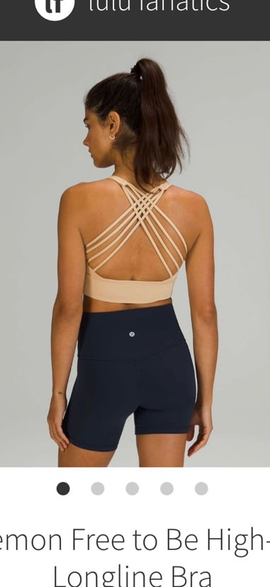 Lululemon free to be wild, high neck long line bra