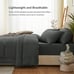 7 Pieces Bed in a Bag Set Dark Grey