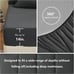 7 Pieces Bed in a Bag Set Dark Grey
